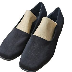 Easy Spirit Woman's Stretch Comfort Flat Slip On Shoes Sz 6WW Black Officewear